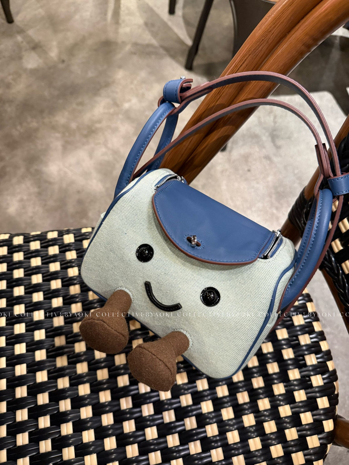 หมอนรองคอทารก Mini Baby Pillowpuff — ลาย Denim