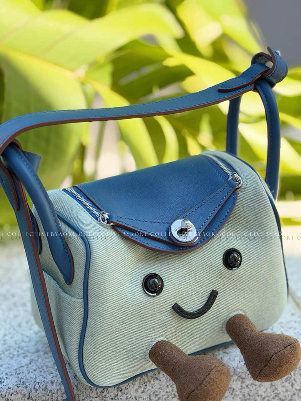 หมอนรองคอทารก Mini Baby Pillowpuff — ลาย Denim