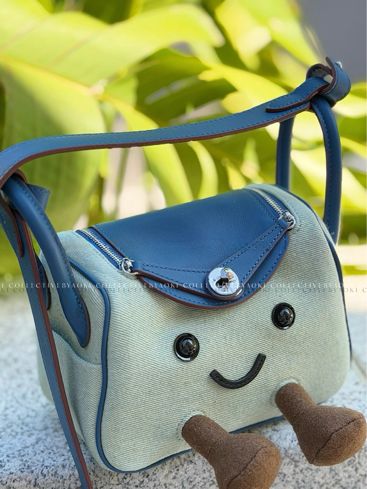 หมอนรองคอทารก Mini Baby Pillowpuff — ลาย Denim